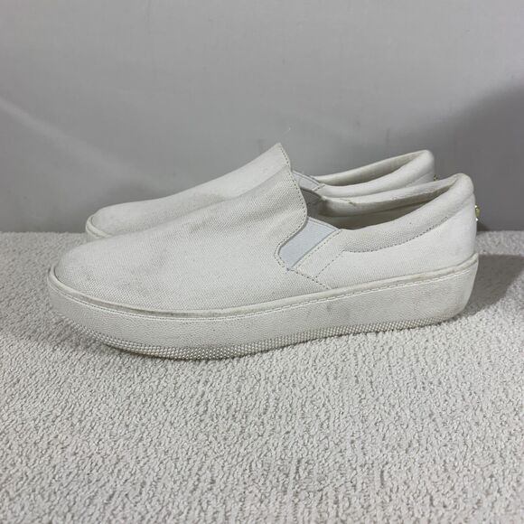 Lulus Canvas Slip On Sneakers Womens 7 White - Picture 1 of 7